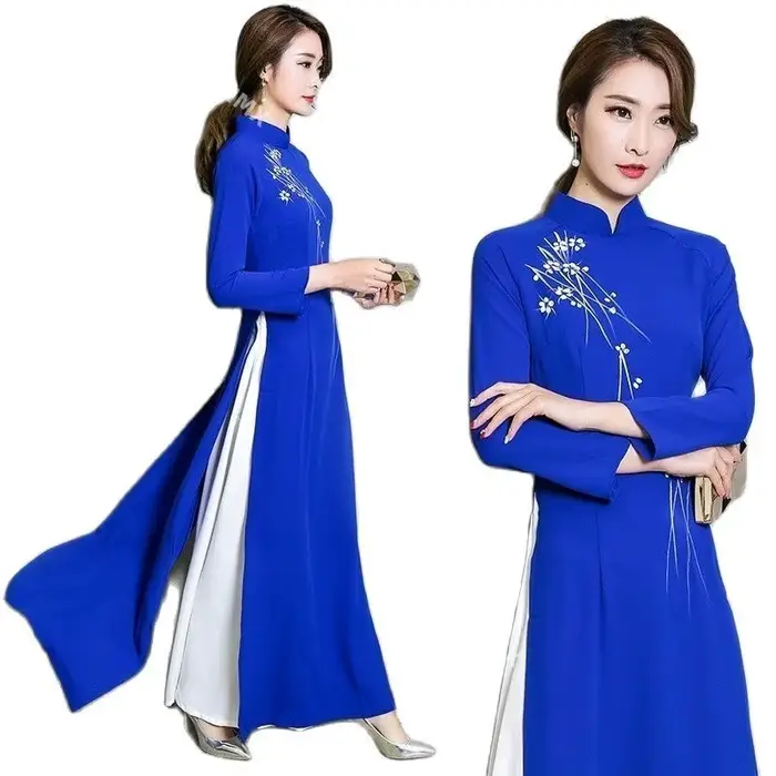 Robe Cheongsam traditionnelle vietnamienne pour femme, élégante, rétro, style chinois, vintage, festival floral, mariage, soirée, Qipao, Ao Dai