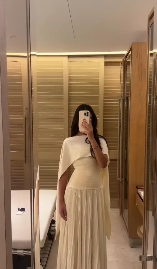 AsaNagi arabie robes de bal élégantes simplement drapées femmes a-ligne blanc licou saoudien luxueux
