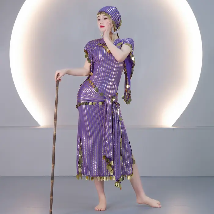 Robe courte de style égyptien