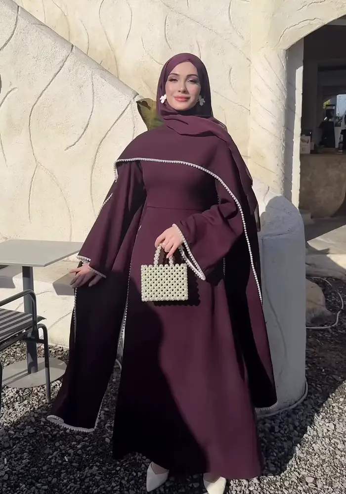 Robe pour femmes, Abaya pour l'Aïd, robes de soirée, kaftan à perles, jalabiya musulmane, abayas, Ramadan, robe longue arabe, Islam, Maroc, Dubaï, Vestidos