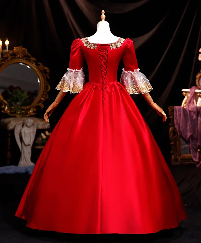 Robe de Cour Luxueuse Géorgienne Élégante avec Décolleté Mon Amour et Volants pour Quinceanera et Autres Occasions Spéciales