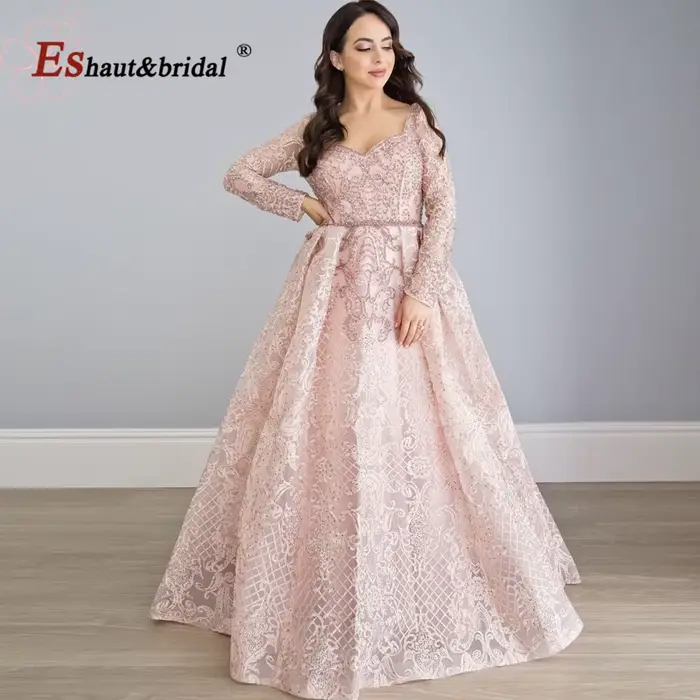 Robe de soirée élégante musulmane de Dubaï pour femmes 2026