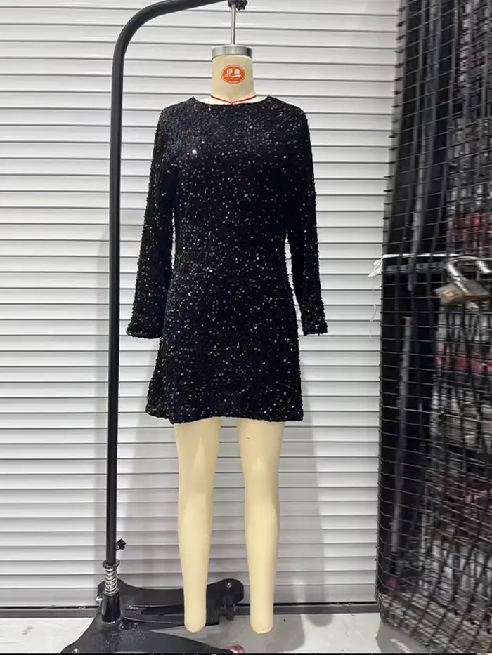 Robe de soirée à paillettes pour femmes