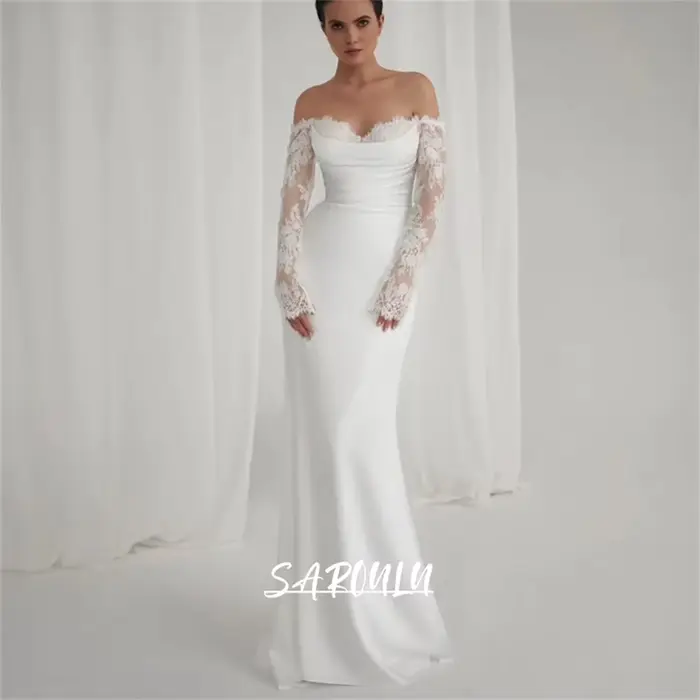 Robe de mariée sirène en satin de dentelle