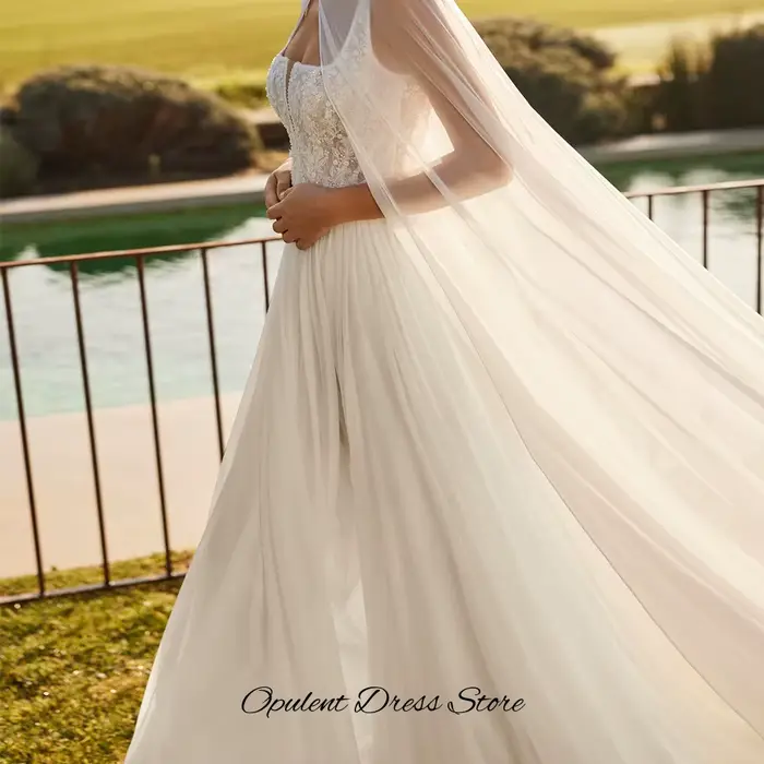 Robe de mariée sexy sur mesure avec fente latérale