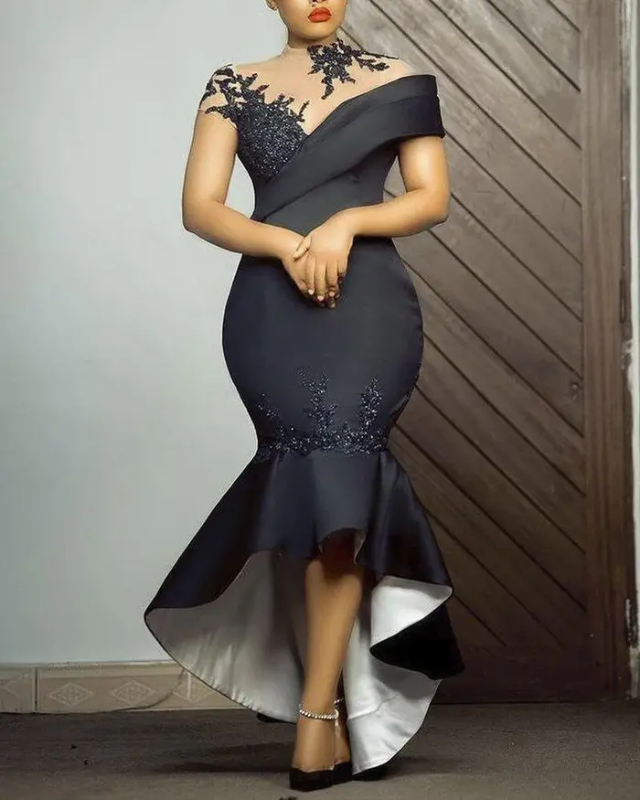 Robe longue noire sexy mode femme nouvelle vente chaude de la saison