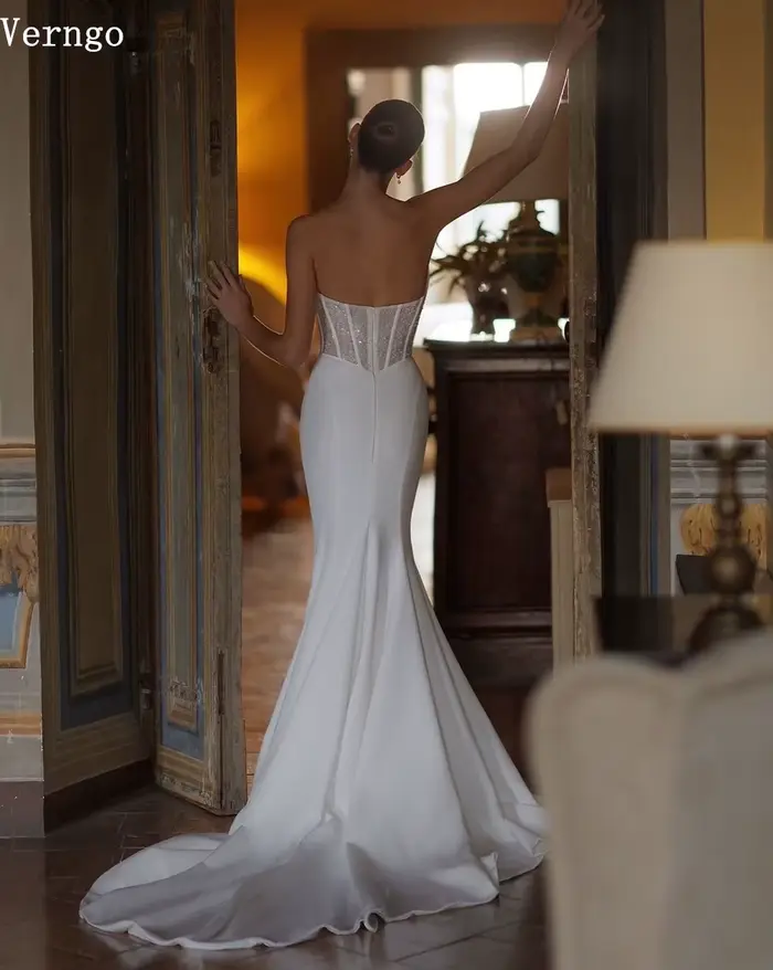 Chérie sirène robe de mariée Boho Sweap Train classique robes