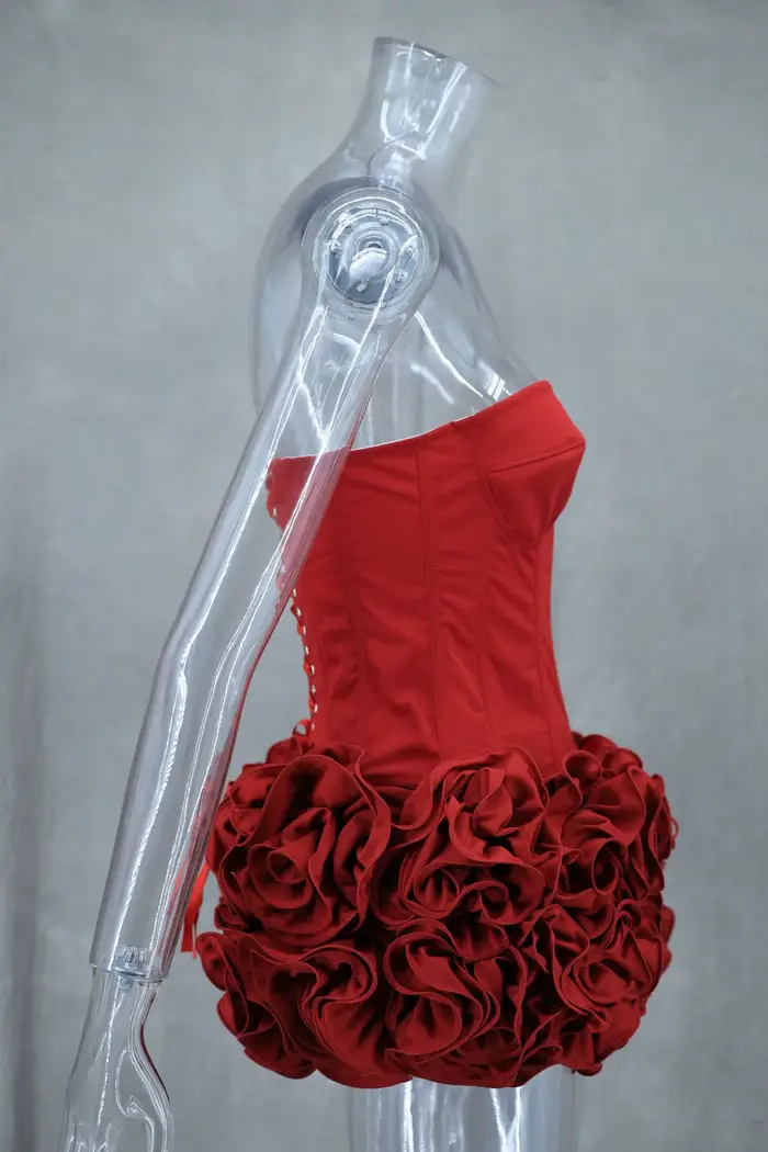 Robe de cocktail sexy sans bretelles coupe gaine en nylon et polyester pour femme élégante soirée Nouvel An bleu gris