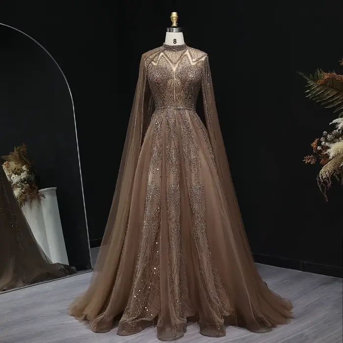 Sharon Said-Robe de Soirée de Luxe Rose de Dubaï