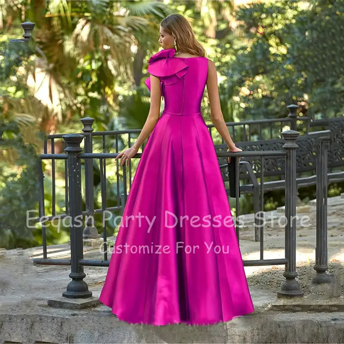 Robe de soirée longue drapée en satin polyester et coton pour femmes, occasionnelle et élégante pour bal, mariage, cérémonie de fin d'année, soirée spéciale