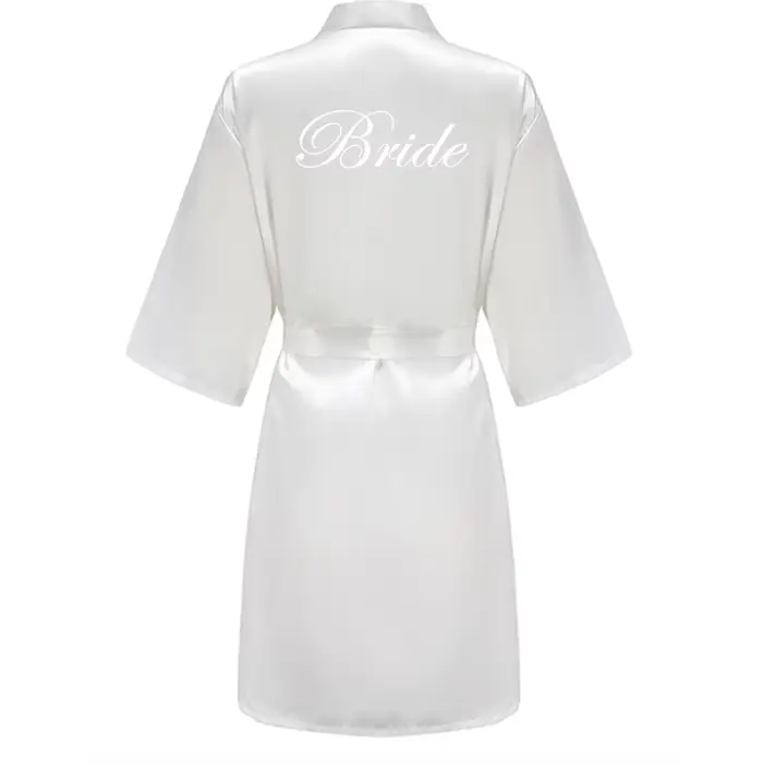 Enge Green-Robe Courte de Demoiselle d'Honneur en Satin pour Femme, Lettres Blanches, pour ixde Mari