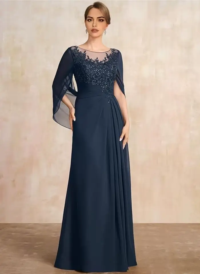 Robes mère de la mariée plissées à paillettes, grande taille, robe d'invitées de mariage, avec des A