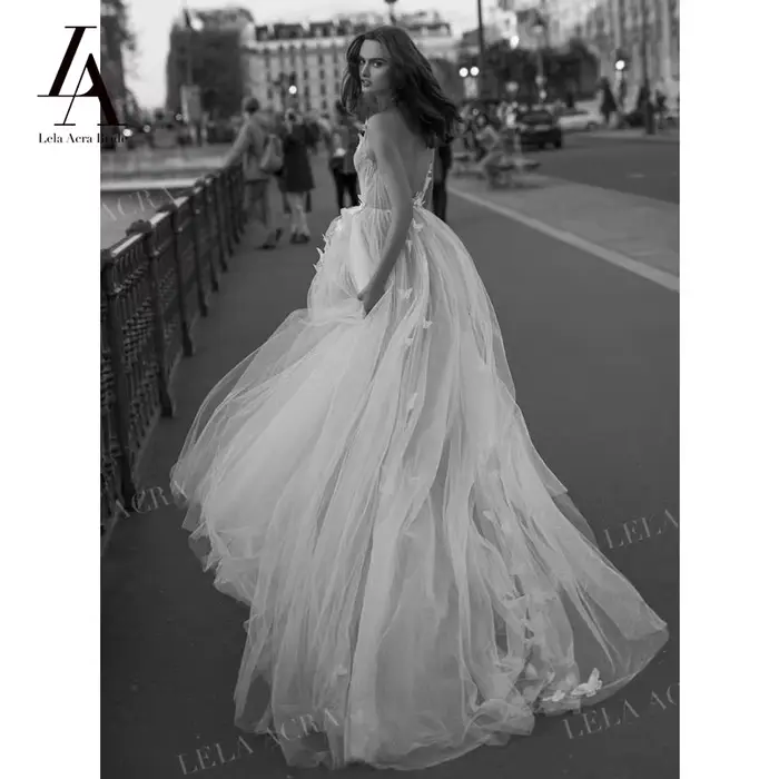 Robe De mariée trapèze sans manches