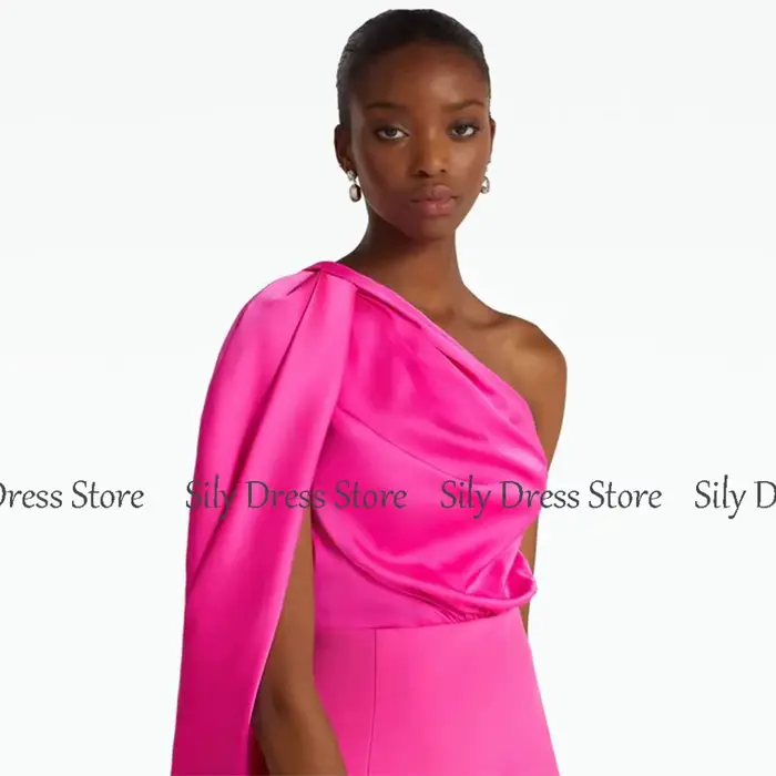 Charmante robe de soirée sirène en satin et jersey