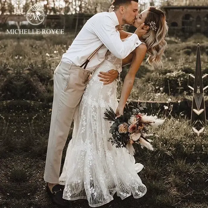 Michelle Royce-Robes de mariée chérie A-ligne