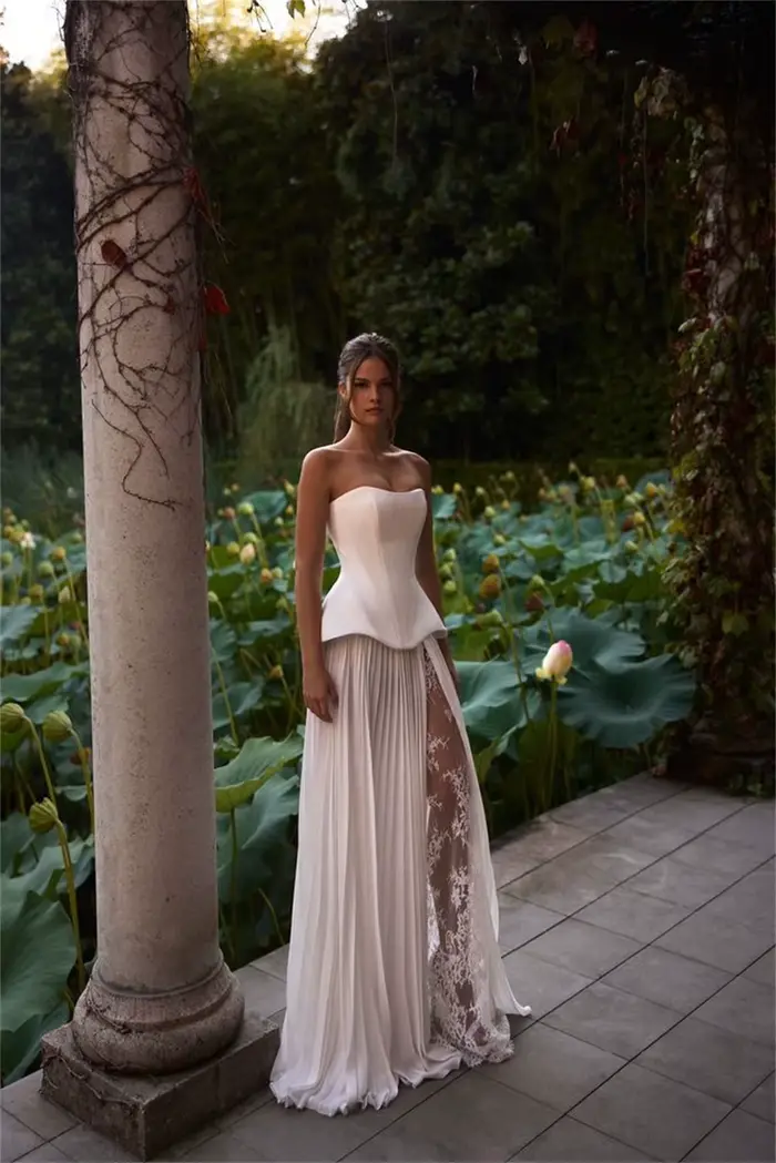 Élégant Sweetheat plissé dentelle une ligne robes De mariée Corset Brial cultivé 2025 robe De Noival personnalisé