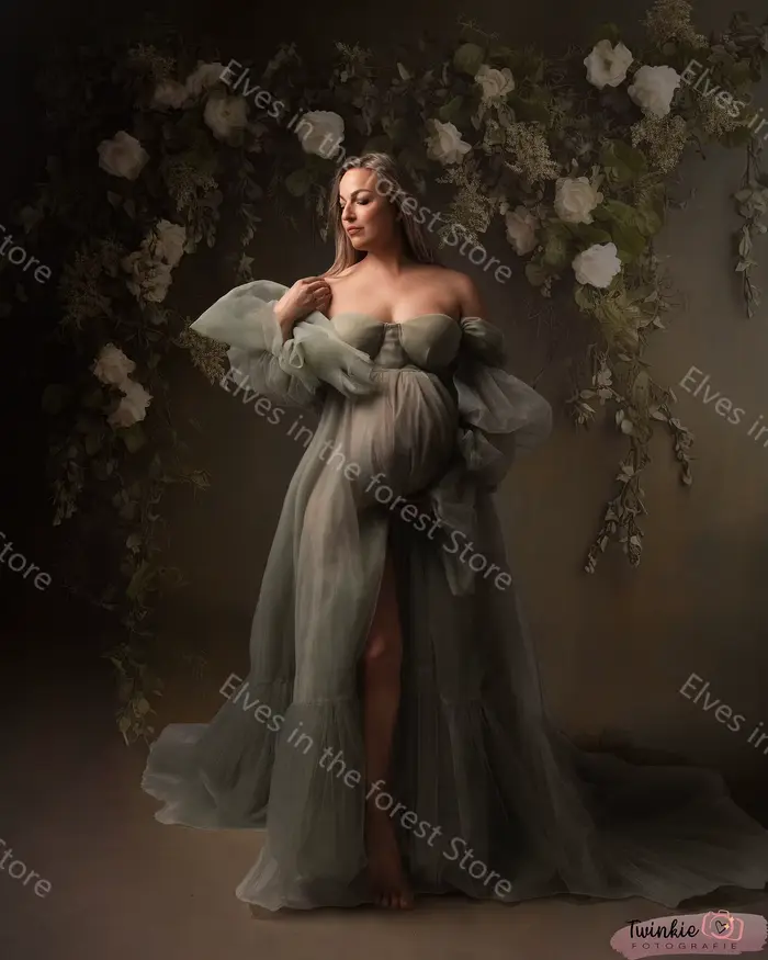 Robes de soirée à manches longues pour femmes enceintes