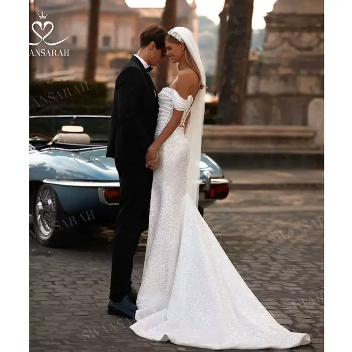 Robe De mariée sirène brillante