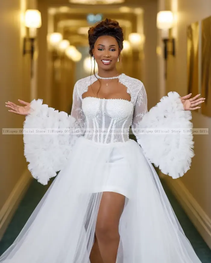 Robes de mariée blanches africaines pour la mariée