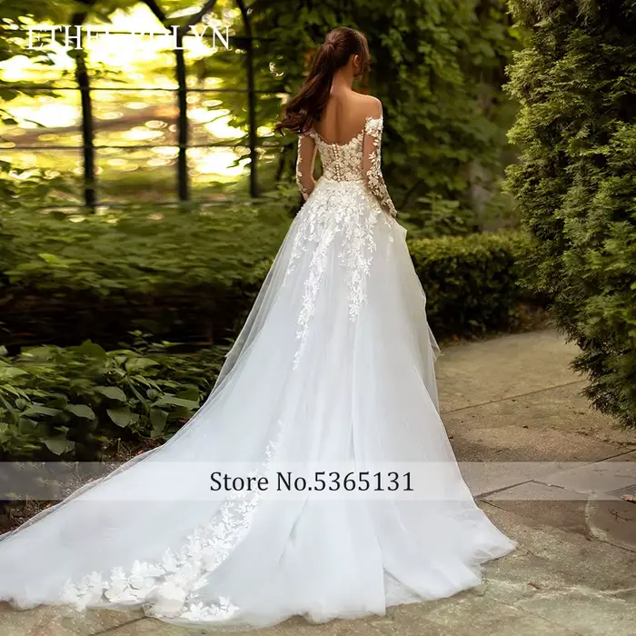 ETHEL ROLYN robe de mariée trapèze glamour chérie à manches longues