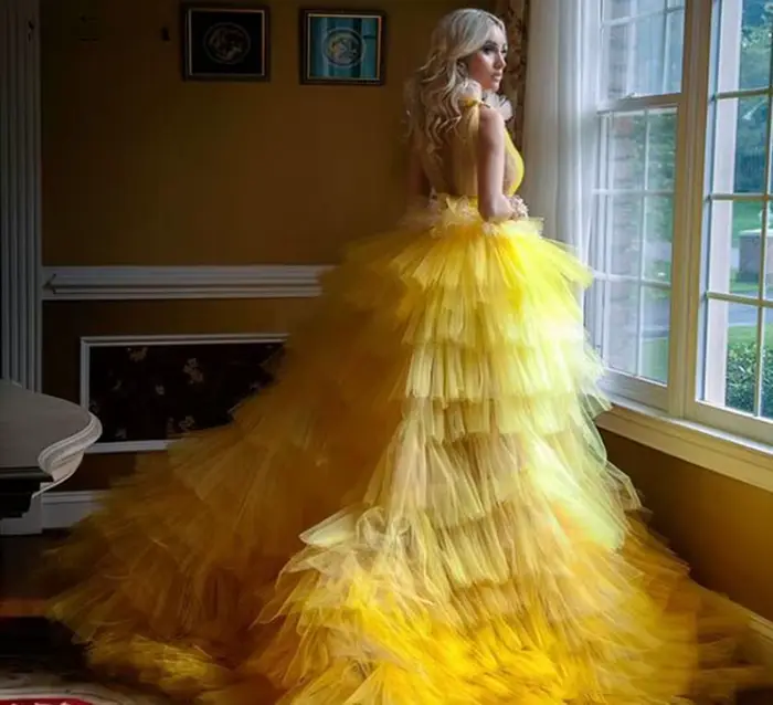 Robes de bal dorées 2026 pour femmes