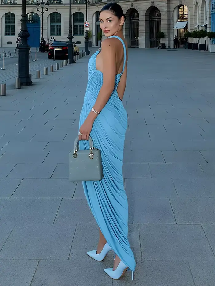 Robe asymétrique Nibber Mode élégante et sexy pour femmes, idéale pour les fêtes d'anniversaire et les sorties nocturnes