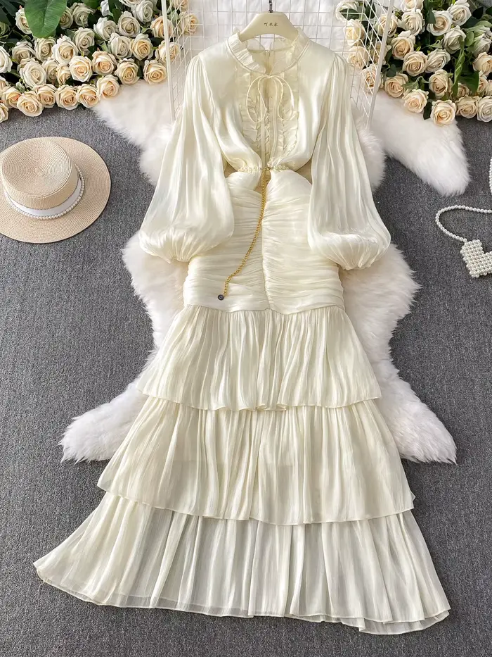 Robe Jacquard à fleurs 3D