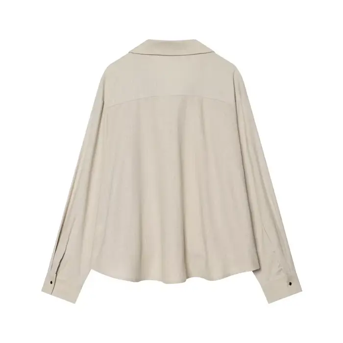 Nouvelle chemise en lin à ourlet moelleux élégante et stylée pour femmes décontractée printemps été polyvalente ocassions spéciales