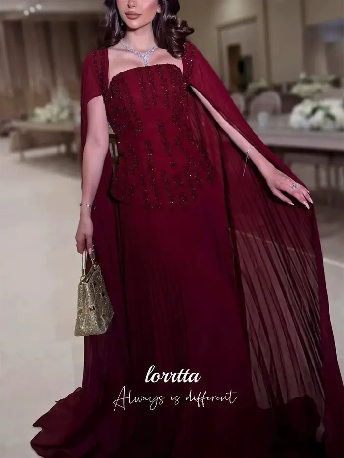 Lorrtta robe de Cocktail personnalisée pour robe de soirée de luxe pour invité de mariage élégant Claret Happy Sharon robe robe de bal