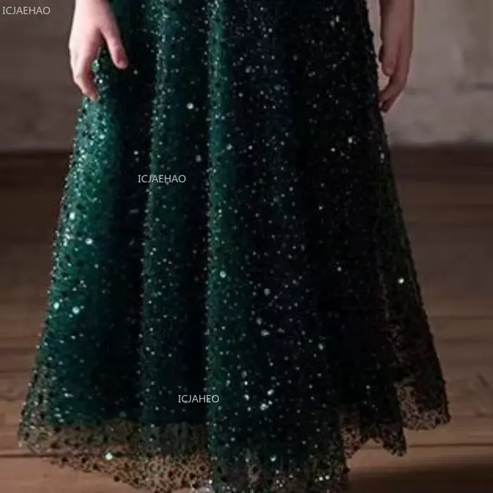 Robe de princesse vert forêt pour filles