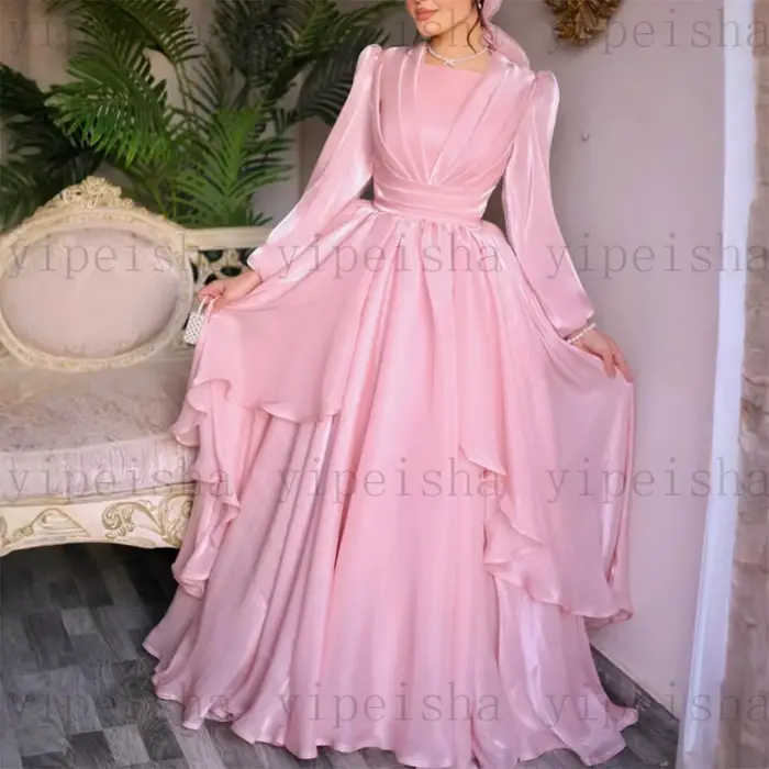 Robe de soirée rose personnalisée