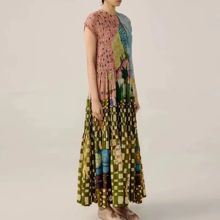 Robe de soirée plissée pour femmes