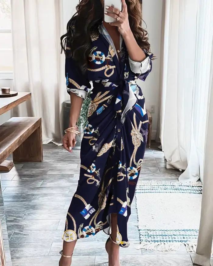Robe longue à manches longues pour femmes