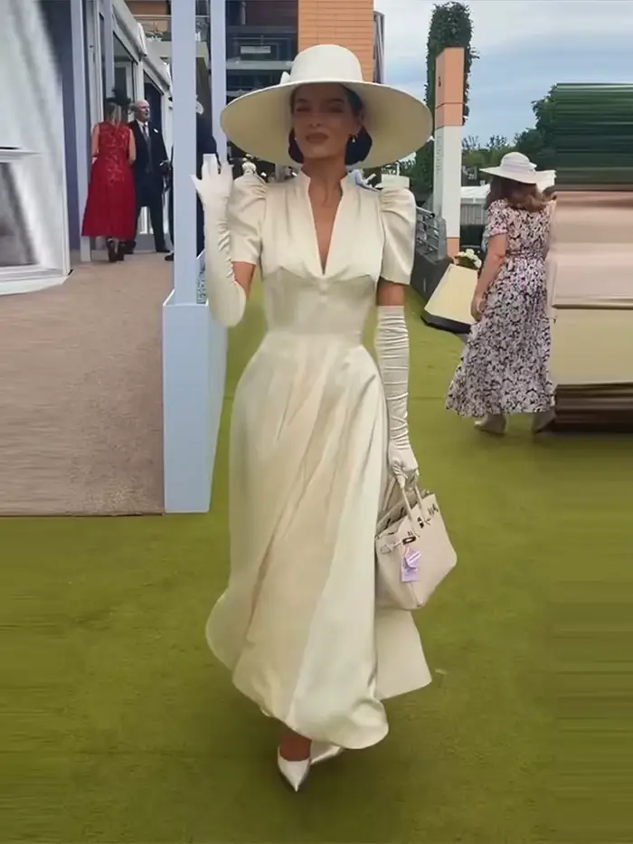 Robe longue évasée pour femme