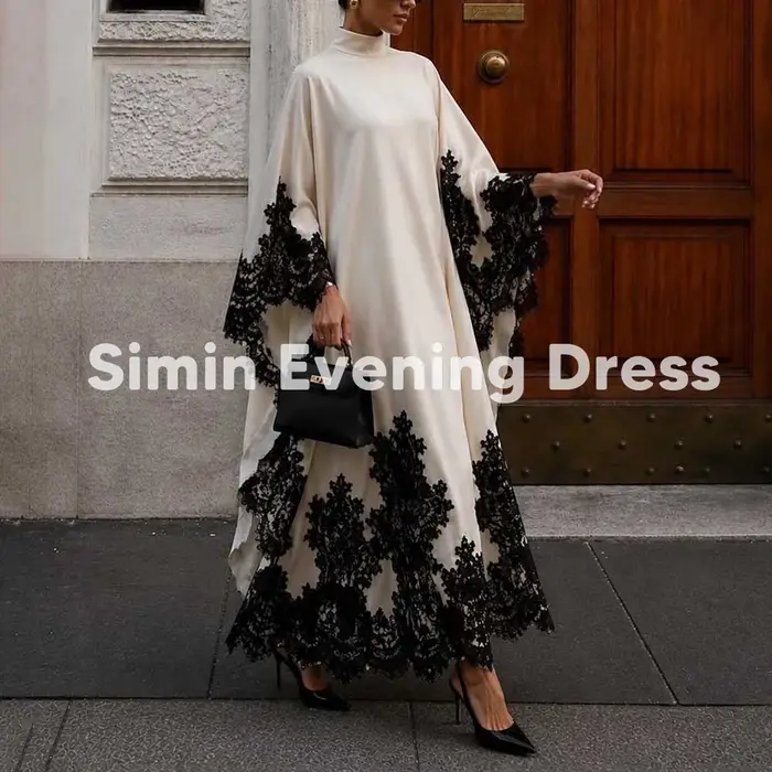 Robe de soirée élégante Simin à col montant