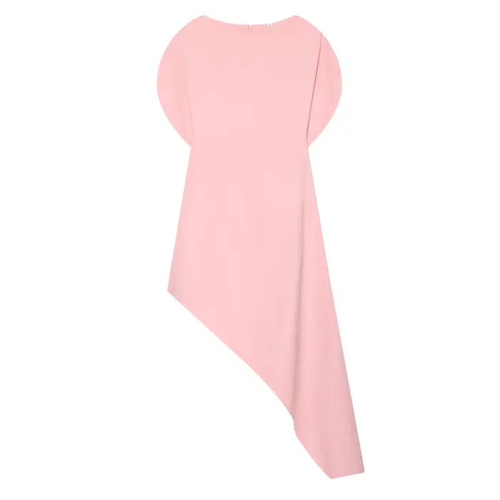Nouvelle Robe d'été asymétrique rouge élégante à col rond