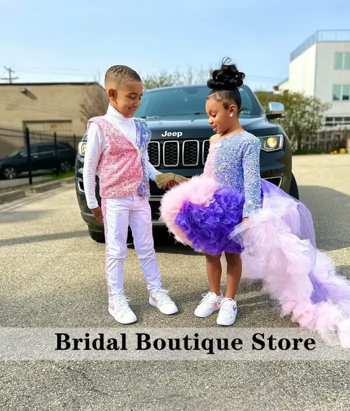 Robe à fleurs de luxe pour filles