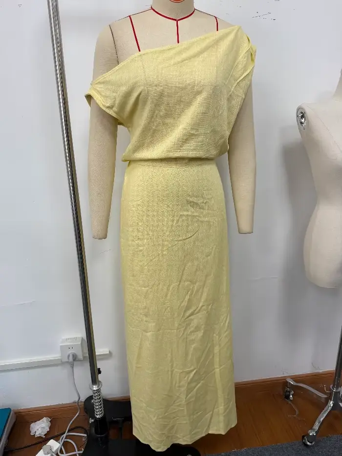 Robe de soirée élégante pour femme asymétrique à une épaule uni fibre de polyester ajustée aux différentes saisons pour femmes occasions spéciales