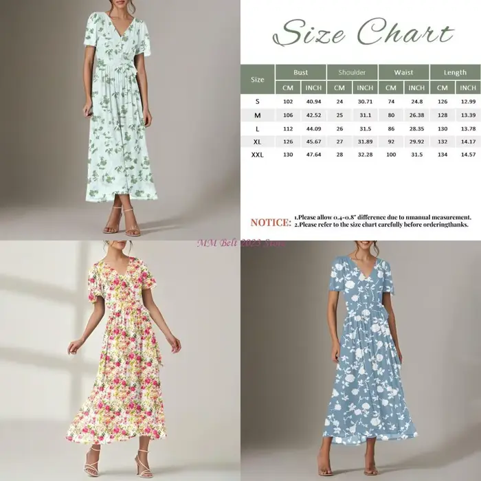 49ME – robe longue à fleurs fluide pour femmes