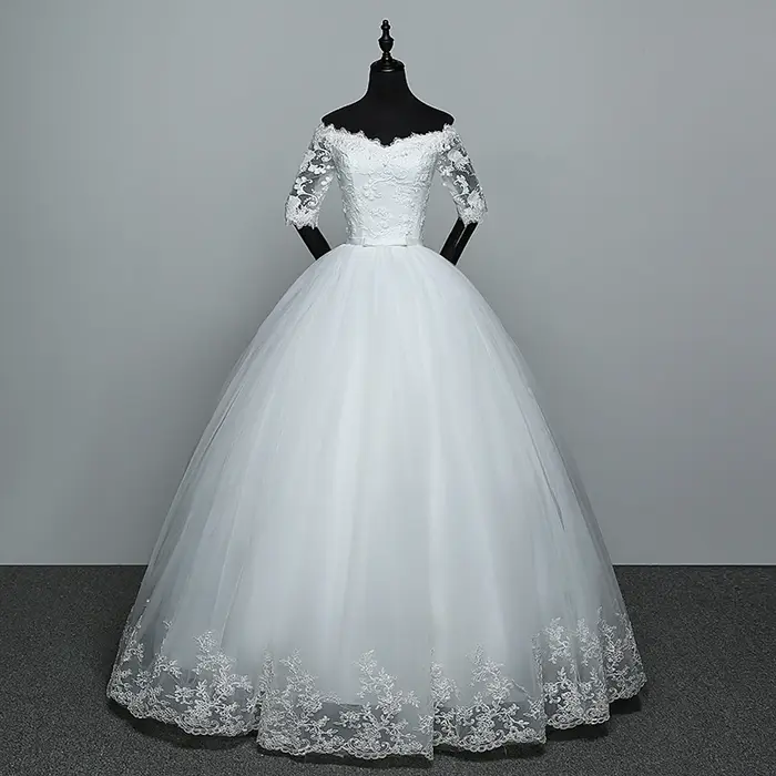 Robe de Mariée en Dentelle Brodée