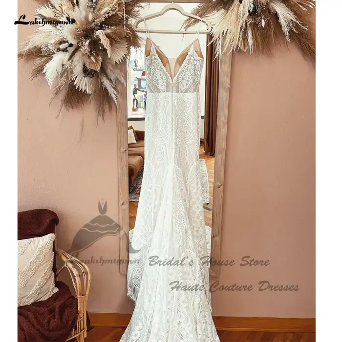 Robes de mariée sirène 2 en 1 avec traîne détachable