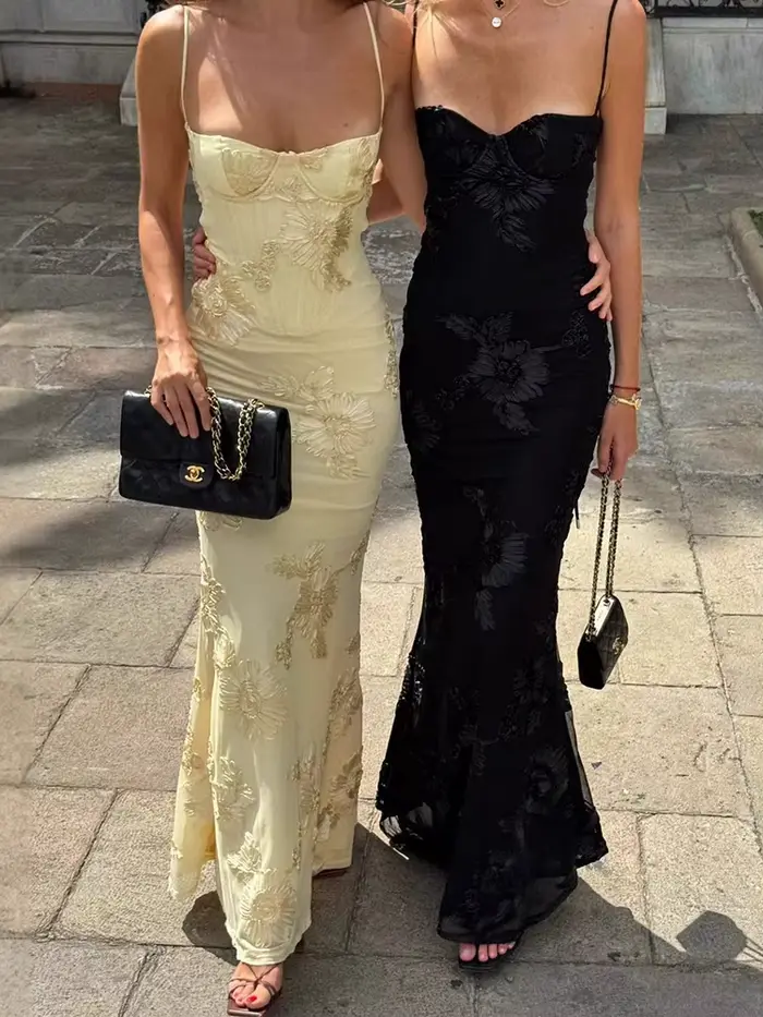 Robe de soirée élégante sans dos