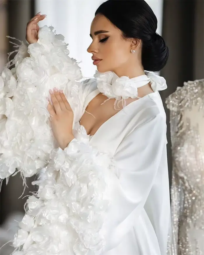 Robe de bal de mariage blanche de luxe pour femmes