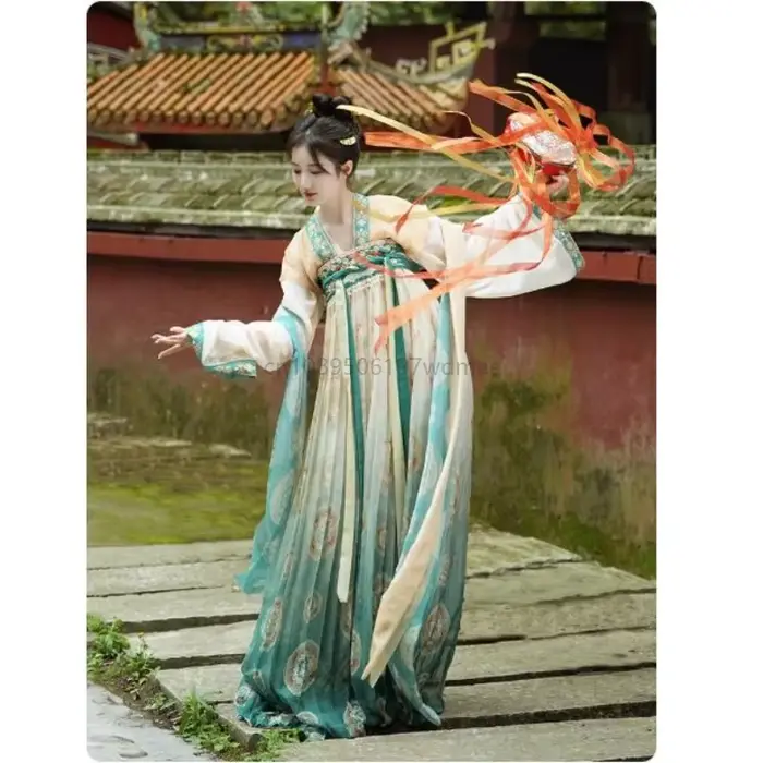 Robe Hanfu traditionnelle chinoise pour femmes, élégante, broderie féerique, Costume de danse folklo