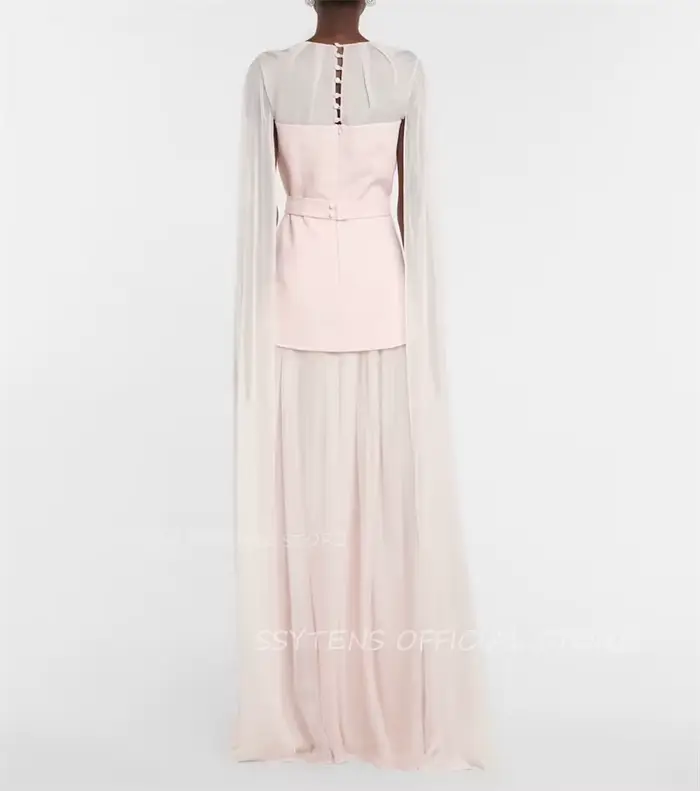 Robe de Soirée Longue en Mousseline de Soie pour Femme