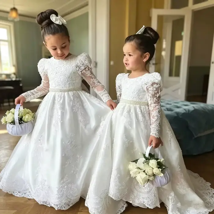 Nouvelle Robe de Demoiselle d'Honneur Chic 2026 en Maille avec Fleurs