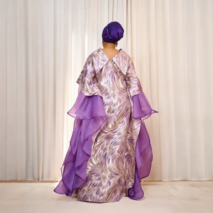 Robe de mariée africaine en brocart et bazin pour femmes occasions spéciales traditionnelles et modernes