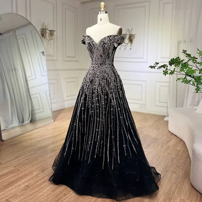 Robe de soirée de forme trapèze pour femmes
