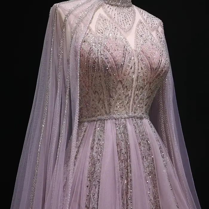 Sharon Said-Robe de Soirée de Luxe Rose de Dubaï