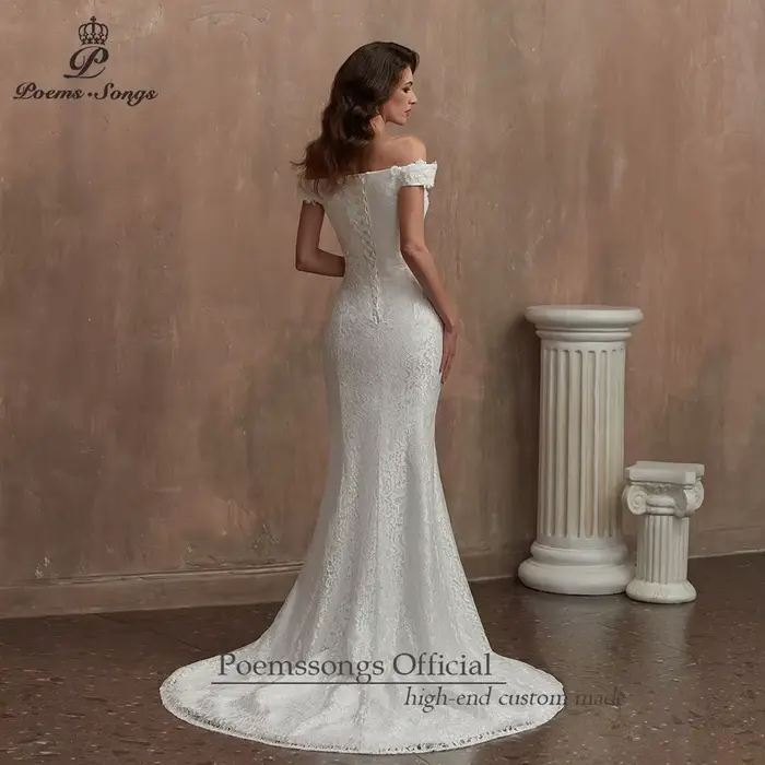 Robes de mariée en dentelle sirène pour femmes